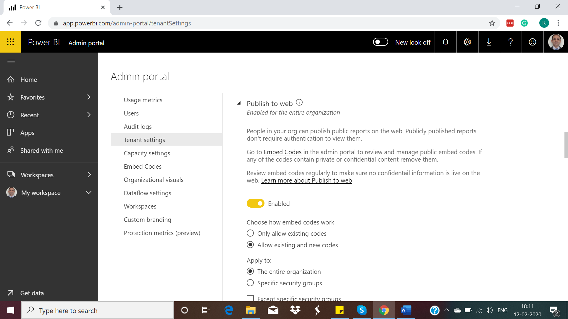 How to use “Publish to Web” option after changes in security settings ...