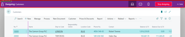 How to do Designing in Business Central? Show any message or blank ...
