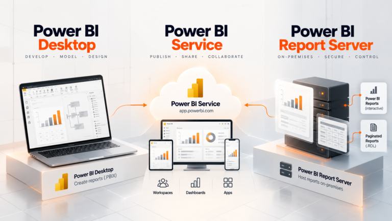Understanding the Power BI Ecosystem: Service vs. Desktop vs. Report Server 
